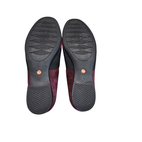 Unstructured By Clarks Aubergine Suede Loafers Women's Size 6.5 - Picture 4 of 7